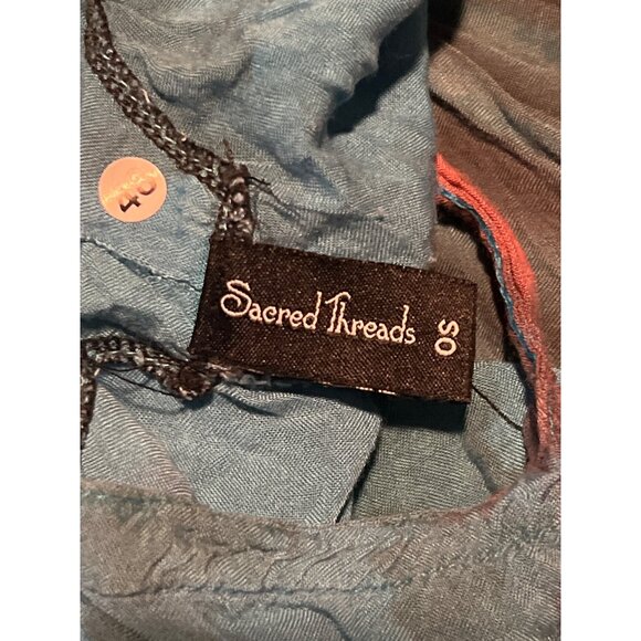 Sacred Threads Hippie Boho Festival Harem Tie Dye Block Print Jumpsuit - Picture 2 of 5